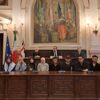 Studenti palestinesi in aula magna Uniss alla conferenza stampa