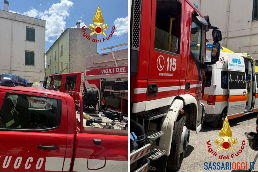 Fiamme nella camera da letto, incendio in casa a Benetutti