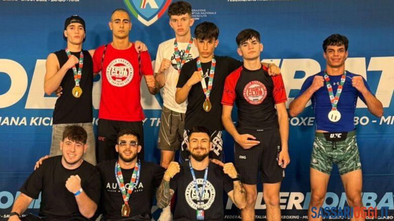Trionfo per il Team Tarantini Sassari ai campionati italiani Mma