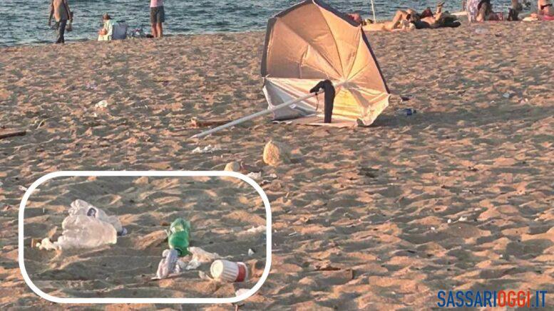 spiaggia platamona rifiuti