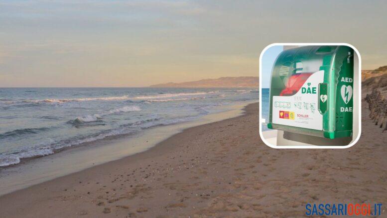 platamona arresto cardiaco spiaggia dae defibrillatore