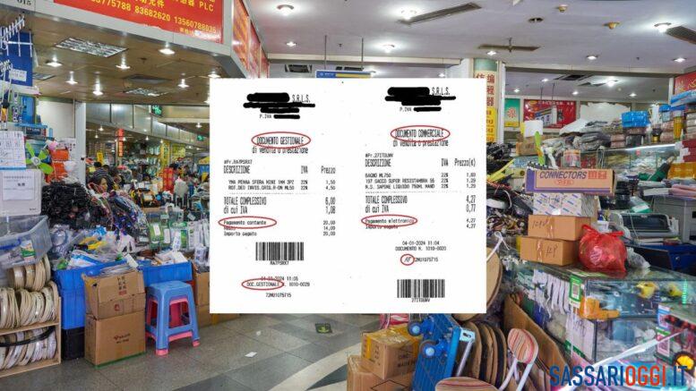 scontrini fantasma maxistore cinesi finanza sassari