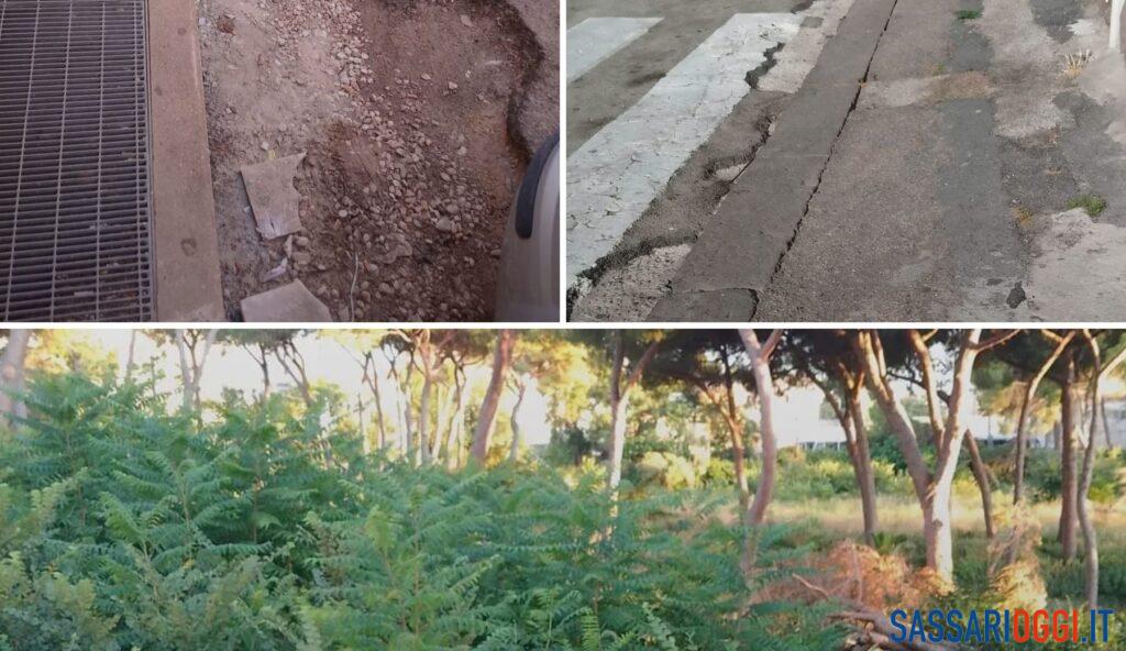 Proteste nei quartieri a Sassari, strade colabrodo e verde incolto