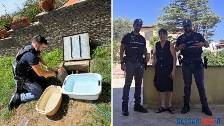 Resta senz'acqua in casa, 82enne aiutata dalla polizia a Sassari