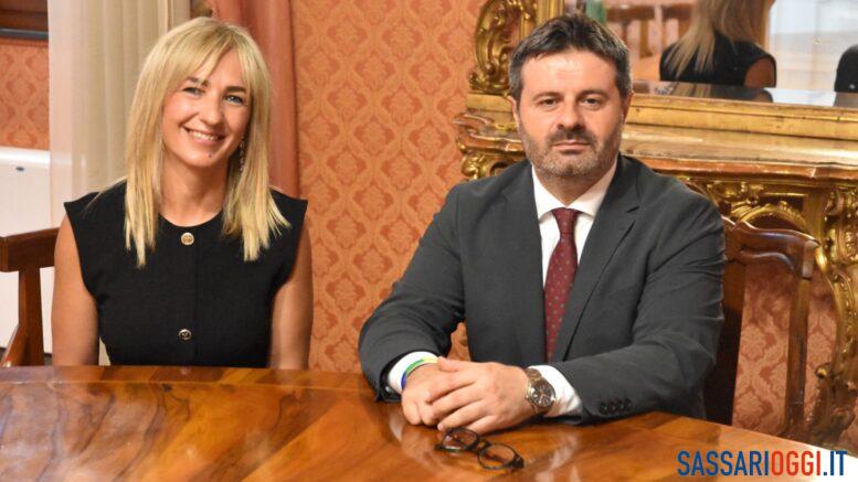 Tania Decortes e Giuseppe Mascia sindaco di Sassari
