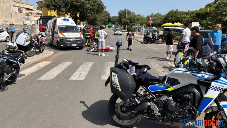 Incidente nel centro di Alghero, ferito un motociclista di 18 anni