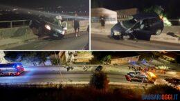 Incidente nella notte a Sennori, auto contro un muro ai bastioni