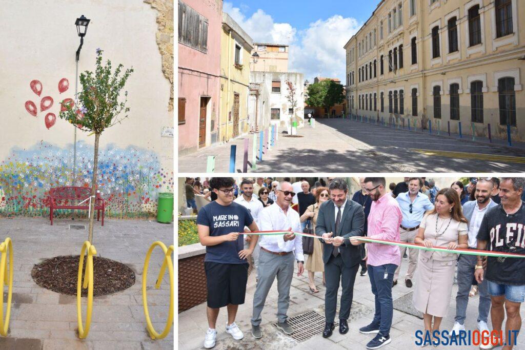Piazza San Donato, nuova inaugurazione dei due sindaci a Sassari