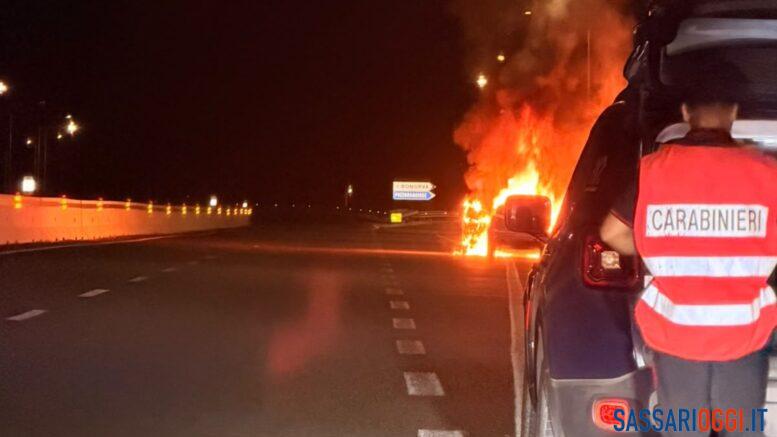 Incendio auto Bonorva