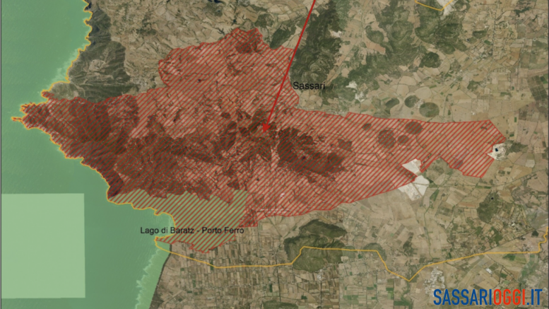La perimetrazione proposta per la nuova ZPS Monte Forte – Nurra – Lago di Baratz, interamente compresa nel territorio comunale di Sassari