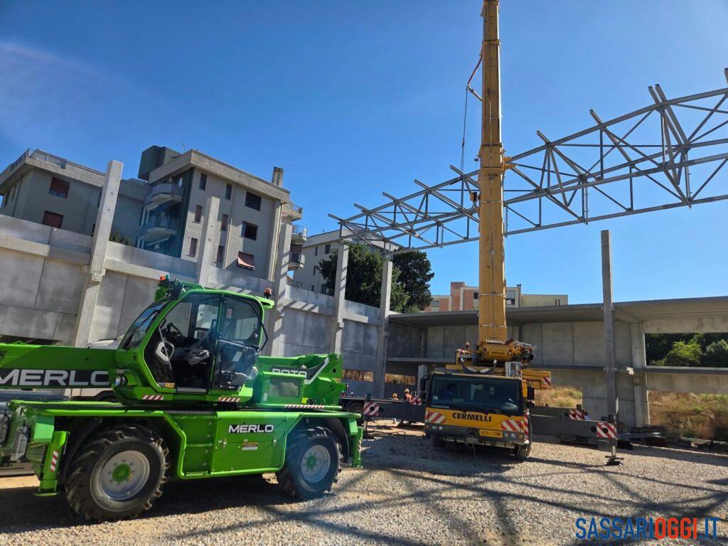 A Sassari i lavori per la copertura del Palasport di via Kennedy