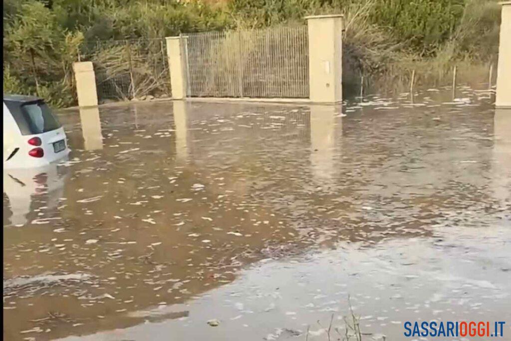 Guasto all’acquedotto Coghinas 2: la strada di Castelsardo si allaga