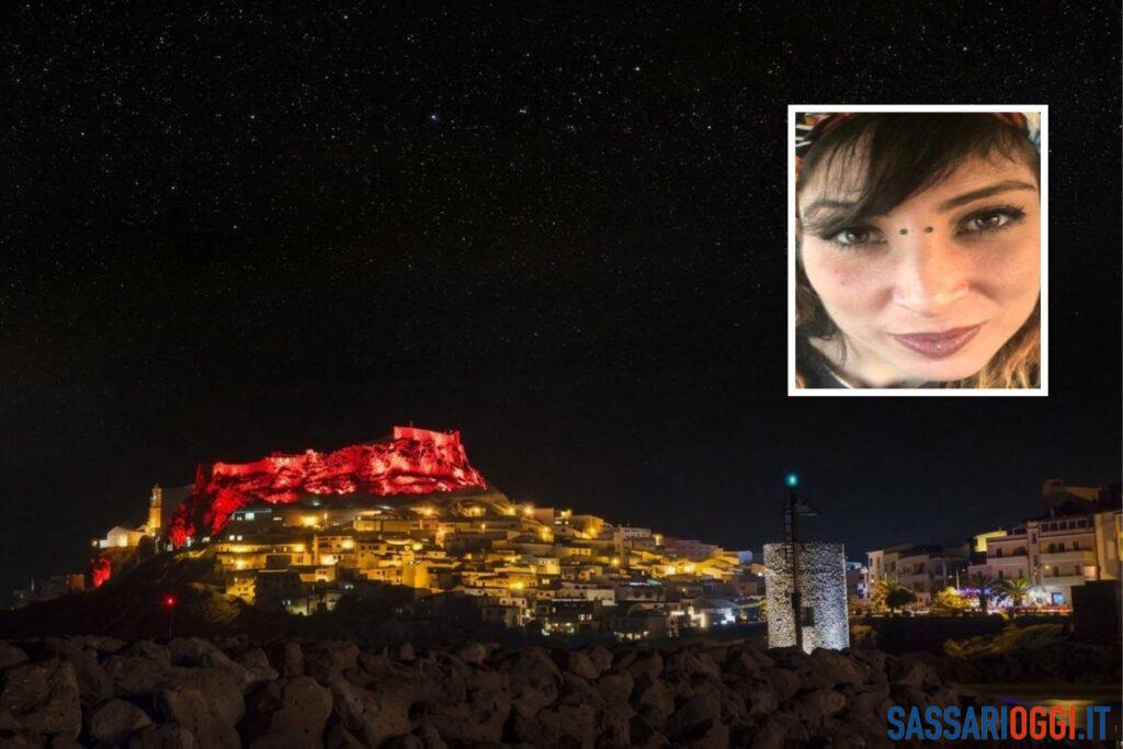 Castelsardo, un anno dal femminicidio di Cinzia Pinna: il castello si illumina di rosso