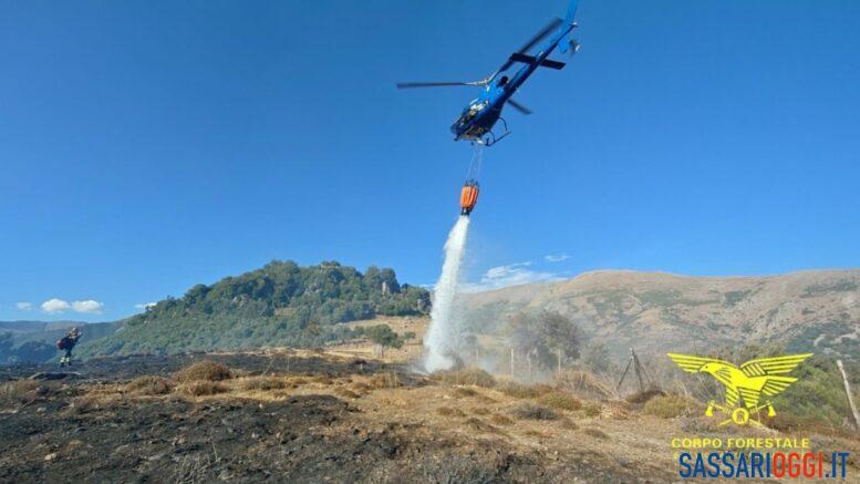 elicottero corpo forestale incendio