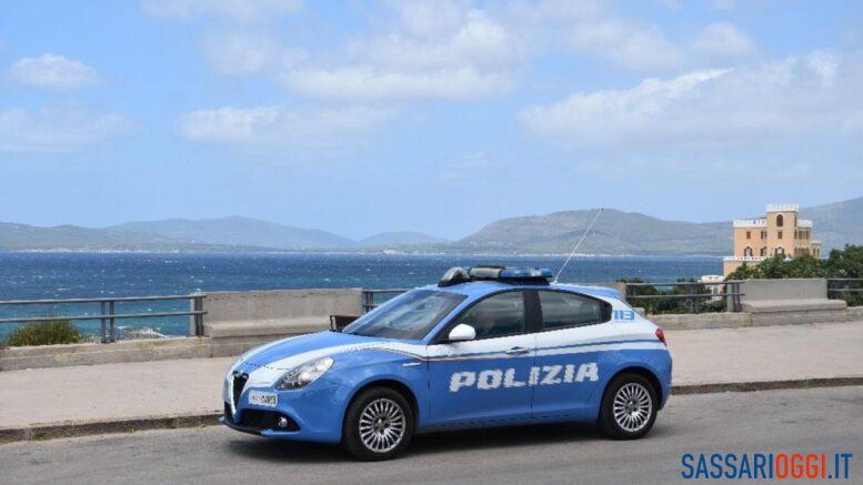 polizia alghero auto mare