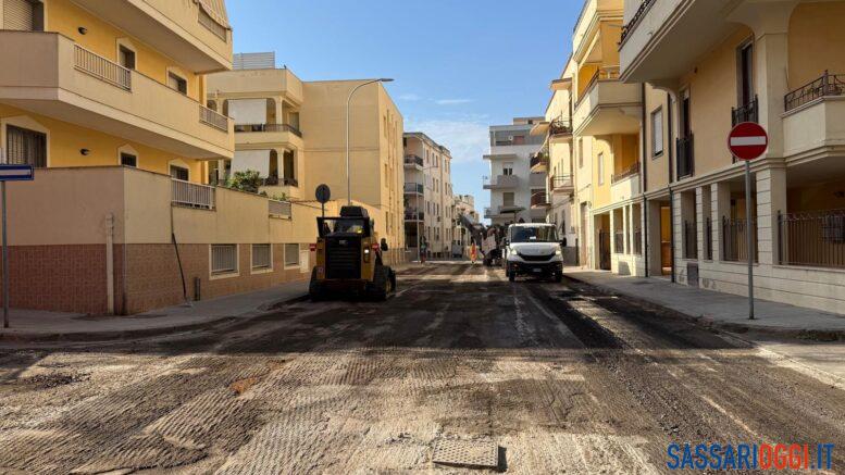 Lavori asfalto via Mattei Alghero