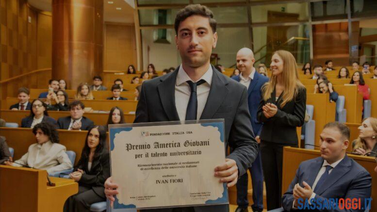 Premio America Giovani, riconoscimento per il sassarese Ivan Fiori