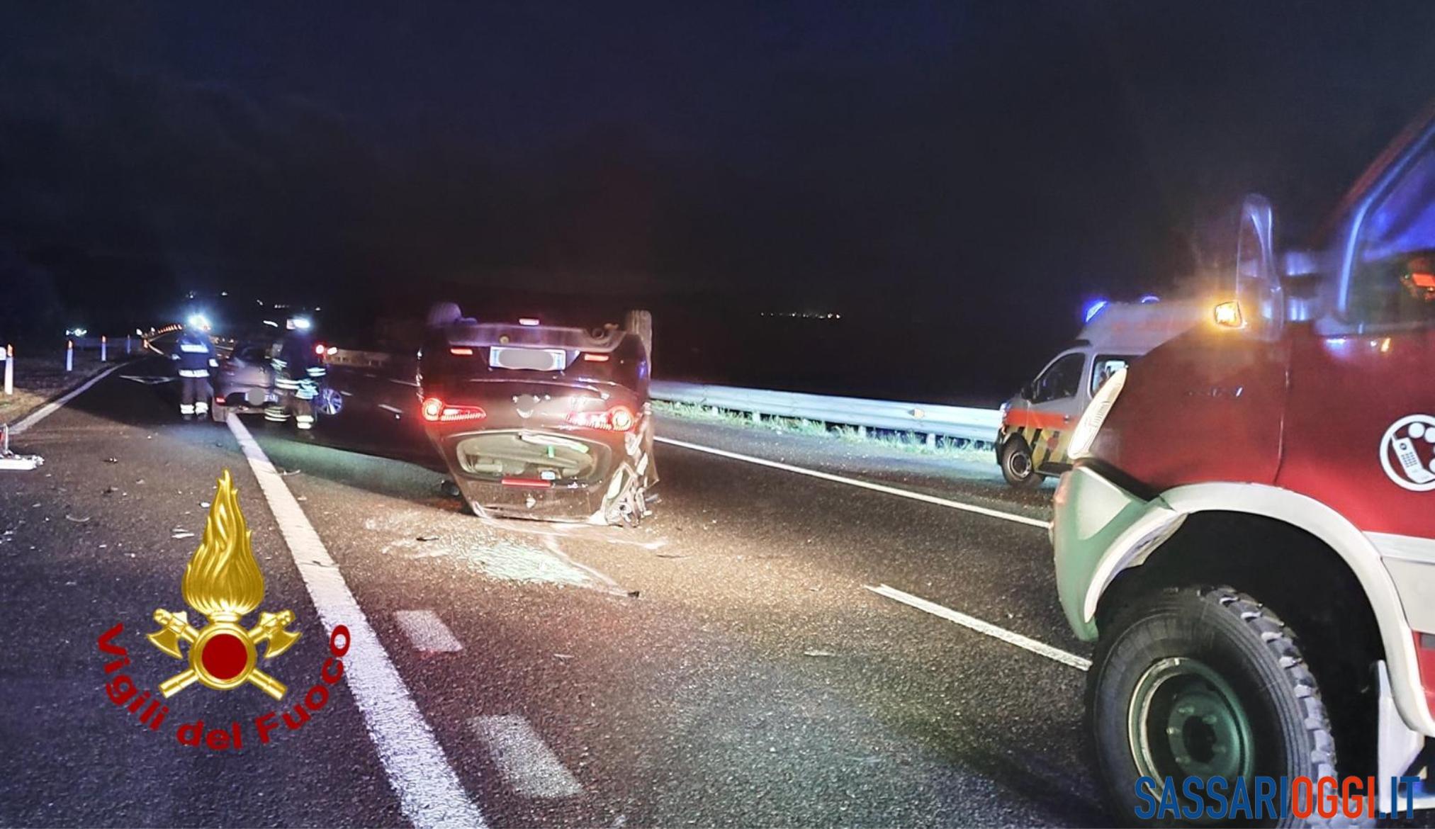 Violento incidente al bivio per Florinas, due feriti
