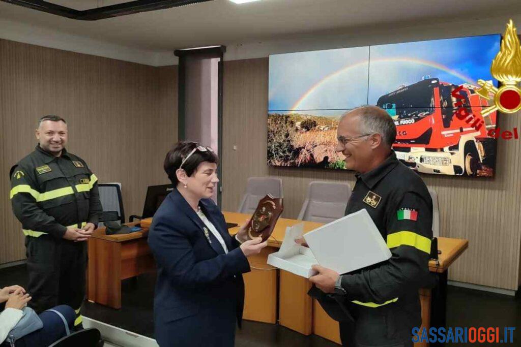 La prefetta Di Quattro visita la caserma centrale dei vigili del fuoco di Sassari