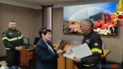 prefetto sassari in visita vigili del fuoco