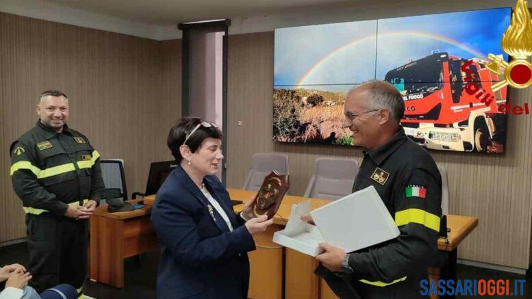 prefetto sassari in visita vigili del fuoco